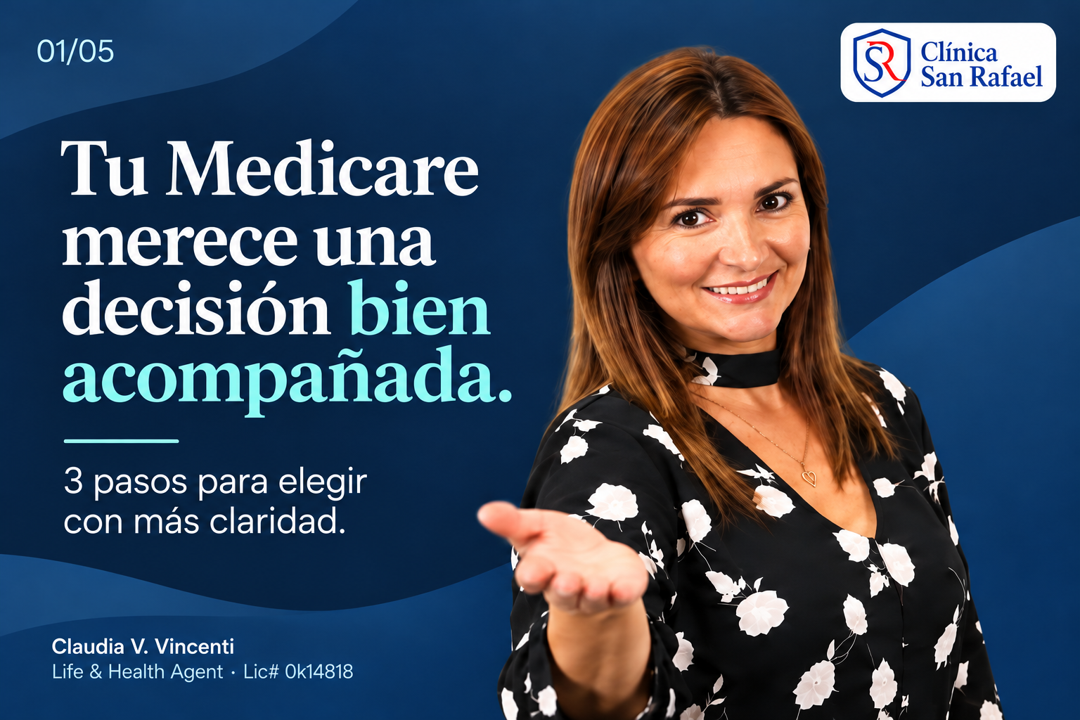 Claudia V. Vincenti · Tu Medicare merece una decisión bien acompañada.